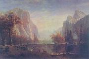 Albert Bierstadt Lake in the Yosemite Valley painting